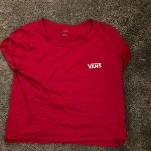 Red Vans crop top